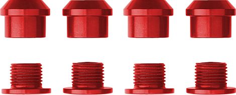Kit de 4 tornillos Alugear 6.5mm Rojo