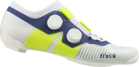 Zapatillas de carretera Fizik Vega Carbon Blanco/Amarillo Fluo