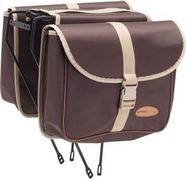 B-Urban Double Brown Luggage Carrier Saddlebags