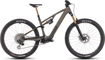 VTT Électrique Tout-Suspendu Cube AMS Hybrid One44 C:68X Super TM 400X Sram XX Eagle AXS 12V 400 Wh 29'' Vert Dusty Olive 2024