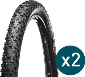Lot de 2 Pneus VTT Hutchinson Rock II 26'' Tubetype Rigide Noir