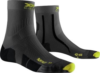 X-SOCKS Run Fast 4.0 Unisex Socken Dunkelgrau/Gelb