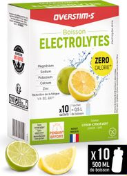 Boisson énergétique Overstims Electrolytes Citron/Citron Vert - 10 sachets