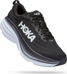 Chaussures Running Hoka Bondi 8 Large Noir Blanc Homme