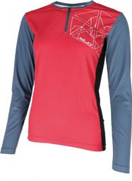 Maillot XLC JE-S22 manga larga rojo gris