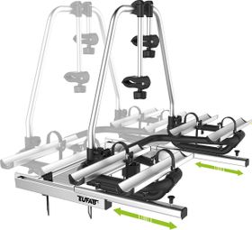 Porte-Vélos Eufab 2 vélos (compatible VAE) Montage sur support Caravane - BC260 - Argent