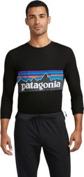 T-Shirt Patagonia L / S P-6 Logo Responsibili-Tee Nero Uomo