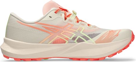 Asics Fuji Lite 7 Trail Running Shoes, White/Coral, Unisex