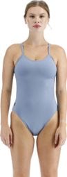 Tyr Solid Cutoutfit Stone Blue Women's 1-Piece Swimsuit