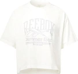 Camiseta de manga corta para mujer Reebok Graphic Logo Azul