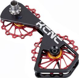 Jockey Wheel System KCNC Galets de Dérailleur Shimano 6800/9000 14+16 Dents Roulement Céramique Rouge