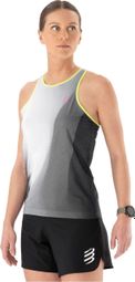 Camiseta Compressport Performance Singlet Mujer Negro/Blanco