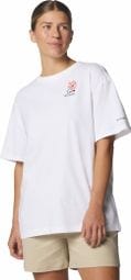 Columbia Women's Oversized Rolling Bend White Graphic T-Shirt