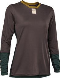 Maillot VTT Fox Defend LS – Femme, Manches Longues, Noir, 100% Polyester, Neuf