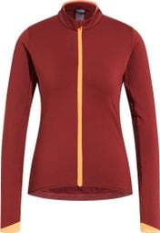 Women's Cycling Jacket Odlo Full Zip Zeroweight Ceramiwarm Red