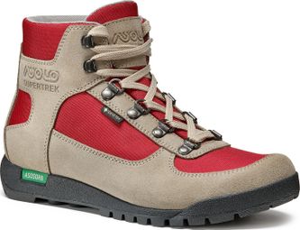 Chaussures de Randonnée Femme Asolo Supertrek Gore-Tex Beige/Rouge