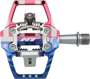 Paire de Pédales Automatiques HT Components T2-SX Drapeau USA