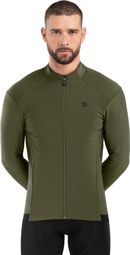 Veste vélo softshell homme Cyclisme J1 Khangai Kaki
