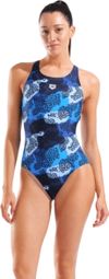 Maillot de Bain Arena Camo Bleu Femme
