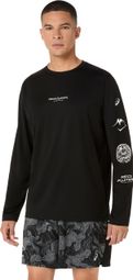 Asics Fujitrail Langarm-Shirt mit Logo, schwarz, Herren
