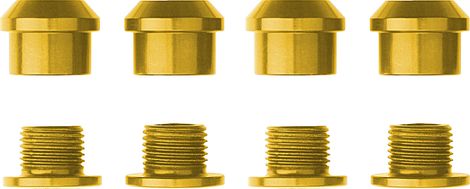 Set van 4 bouten Alugear 6.5mm Goud