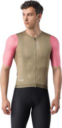 Castelli Corretto herenfietsshirt met korte mouwen, groen/roze