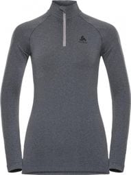 Women's Odlo 1/4 Zip Performance Warm Grey Long Sleeve Jersey