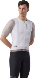 Maillot de manga corta Castelli Corretto blanco/gris para hombre