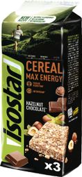 Barres Energétique Isostar Cereal Max Noisette Chocolat 3x55g