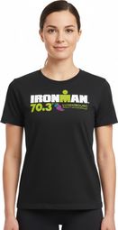 Dames Ironman 70.3 Luxemburg Zwart Korte Mouw T-Shirt