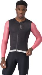 Castelli Corretto herenfietsshirt met lange mouwen, zwart/roze