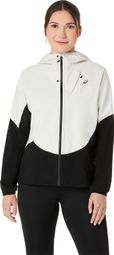 Wasserdichte Jacke Asics Metarun Legend Weiß/Schwarz Damen