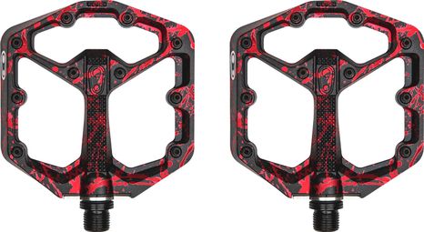 Paire de Pédales Plates Crankbrothers Stamp 7 Small - Splatter Edition Rouge