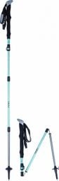 Pair of Lacal Quick stick compact aluminum hiking poles Blue