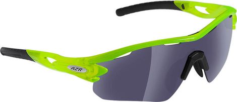 Sportbrille AZR TOUR RX CRYSTAL BOX GRÜN FLUO + 2 BILDSCHIRME