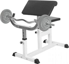 Banc de musculation curl pour entrainement biceps + Barre EZ 120cm + 2x10kg et 2x5kg en fonte