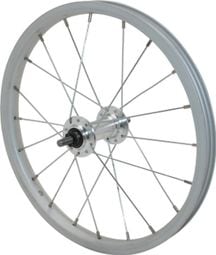 Roue vtt 16  avant 16x1 75 alu moy acier axe plein (vendu sans ecrou 9x100)