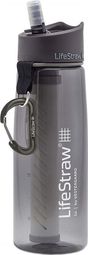 LifeStraw Go2  filtre d'eau bouteille avec paille de filtre intégrée gris