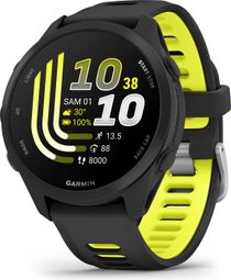 Montre GPS Garmin Forerunner 170 Music Noir avec Bracelet en Silicone Noir/Jaune
