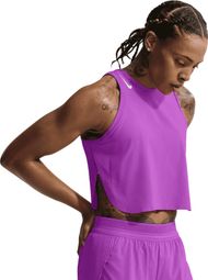 Canotta corta Nike AeroSwift viola da donna