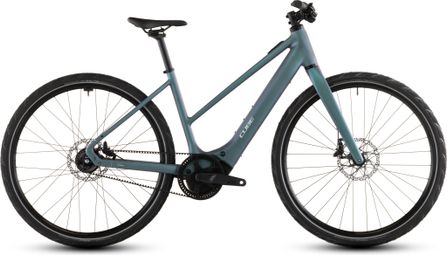 Cube Editor Hybrid SLT 400X Trapeze Electric Fitness Bike, Shimano 11-Speed, Belt Drive, 400 Wh Bosch Battery, 60 Nm, 700 mm, Emerald Gray Prism 2026