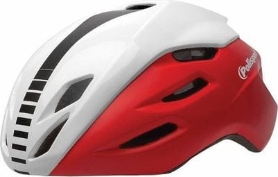 Polisport Aero Road Helm mattrotweiß glänzendschwarz