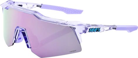100% Speedcraft XS Clear Violet Goggles - HiPER Purple Mirror Lens