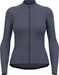 Odlo Women's Full Zip Performance Wool Grey Long Sleeve Jersey