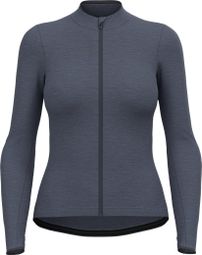 Odlo Women's Full Zip Performance Wool Long Sleeve Jersey Grey