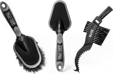 MUC-OFF Kit 3 spazzole di pulizia