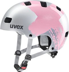 Uvex kid 3 helm grijs / roze