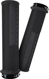 Pair of Peaty's Monarch Knurl Grips Black