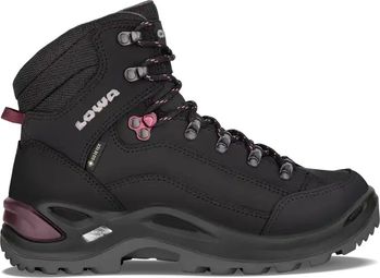 Chaussures de Randonnée Femme Lowa Renegade Gore-Tex Mid Noir/Prune