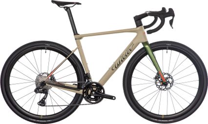 Wilier Triestina Rave SLR Gravel Bike Shimano GRX Di2 12S 700 mm Sand Beige Grün 2024